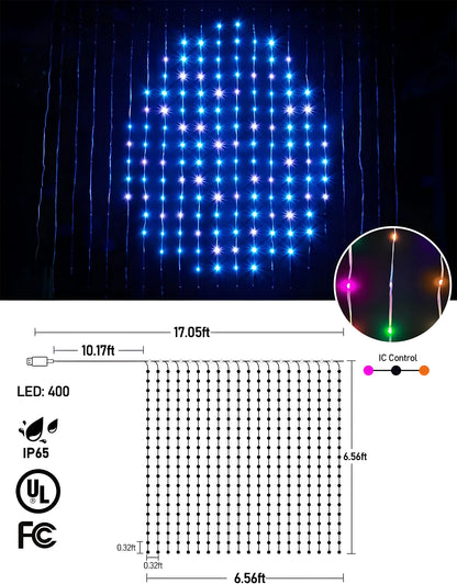 EnchantGlow Dynamic Curtain Lights