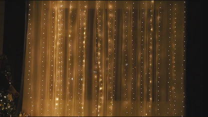 TwinkleGlow LED Fairy Curtain Lights